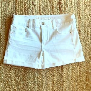 American Eagle White Denim Shorts